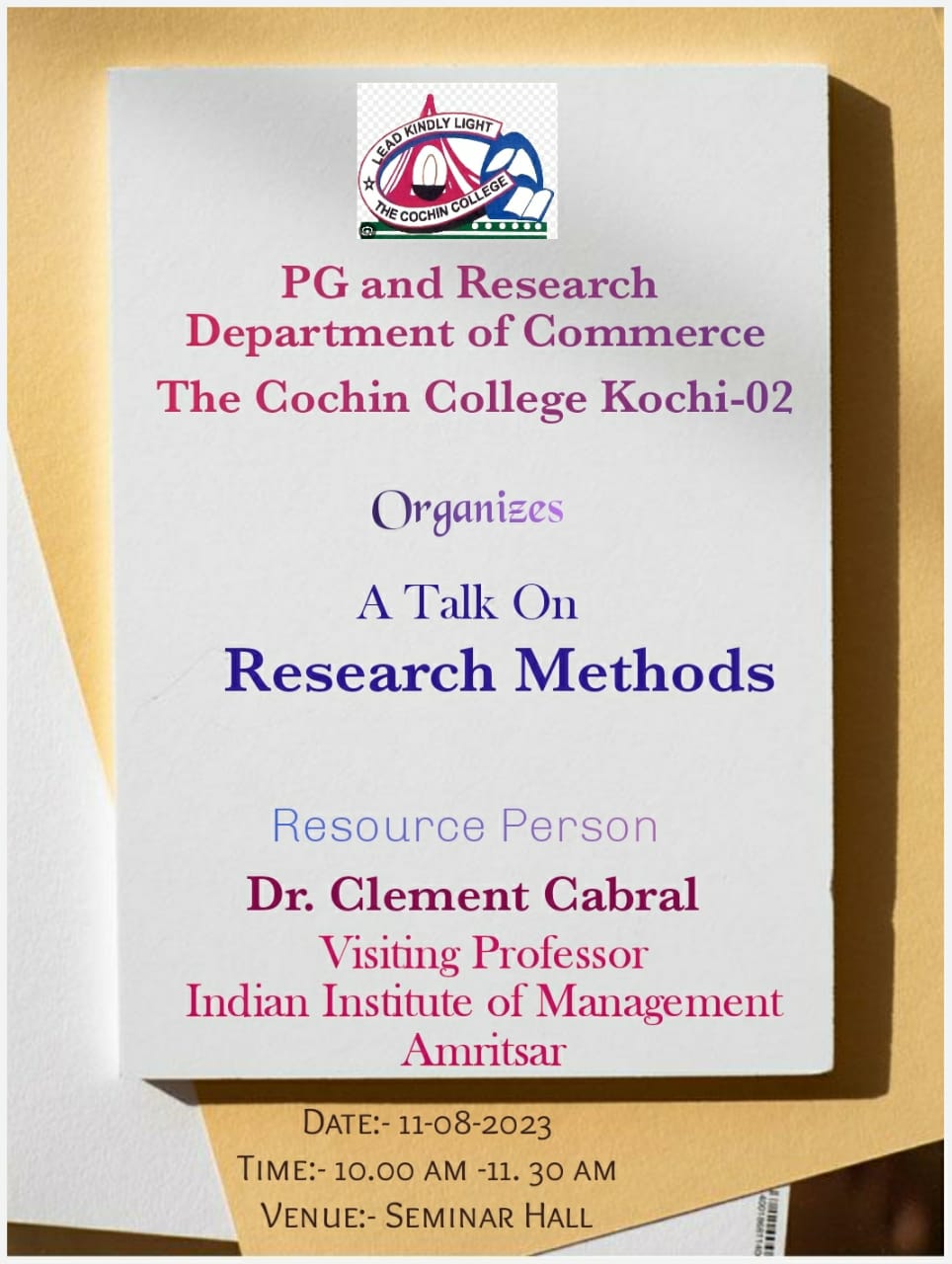 A Talk On Research Methods